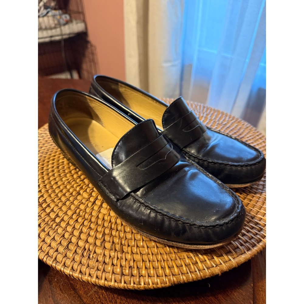 Cole Haan Black Leather Penny Loafers D39014 Mens Size 10B Slip On Dress Shoes